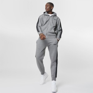 Jogger Nohavice Lonsdale 2 Stripe Panske Siva | SK-JR9682405