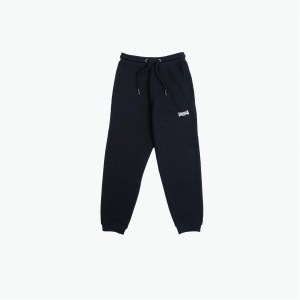 Jogger Nohavice Lonsdale Essential Detske Čierne | SK-CE2035986