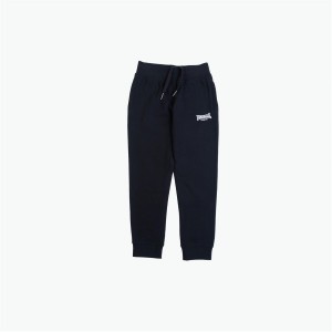 Jogger Nohavice Lonsdale Essential With Embroidered Logo Detske Čierne | SK-CV1743906