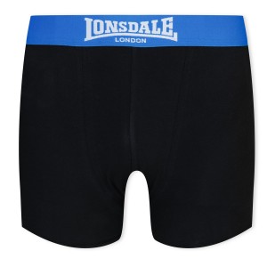 Kratasy Lonsdale 2 Pack Boxer Junior Boys Detske Čierne Modre | SK-FJ5138724
