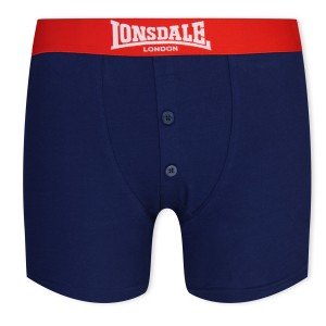 Kratasy Lonsdale 2 Pack Boxers Junior Detske Námornícka Modrá Svetlo Červené | SK-GC4706581