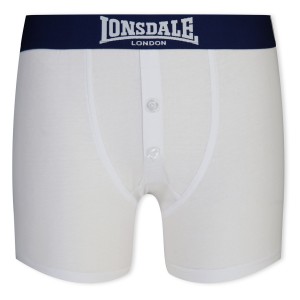 Kratasy Lonsdale 2 Pack Boxers Junior Detske Biele Námornícka Modrá | SK-TB4532109