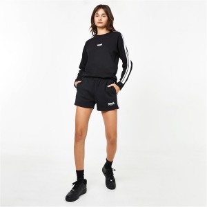 Kratasy Lonsdale Damske Čierne | SK-ZN7601349