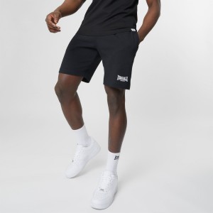 Kratasy Lonsdale Jersey Lounge Panske Čierne | SK-YQ5814276