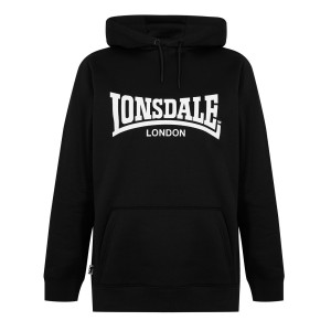 Mikina s Kapucnou Lonsdale Essential OTH Panske Čierne | SK-TL9860172