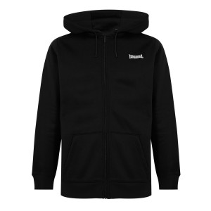 Mikina s Kapucnou Lonsdale Essential Zip Panske Čierne | SK-JX4580317