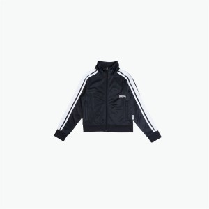 Teplaky Lonsdale Zip-up Detske Čierne | SK-DO6892540
