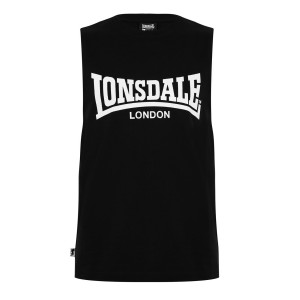 Tielko Lonsdale Essentials Tank Vest Panske Čierne | SK-NW6954183