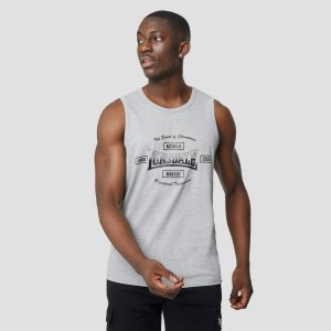Tielko Lonsdale Heavyweight Jersey Tank Vest Panske Siva | SK-FL2043895