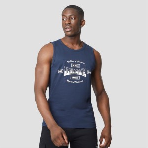 Tielko Lonsdale Heavyweight Jersey Tank Vest Panske Námornícka Modrá | SK-YD2876591