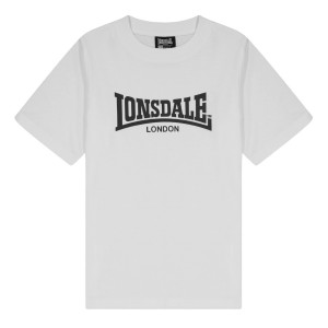 Tricko Lonsdale Essential Detske Biele | SK-WO0576129