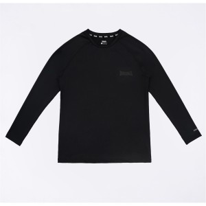 Tricko Lonsdale Fight Dri Long Sleeve Panske Čierne | SK-CJ0482179