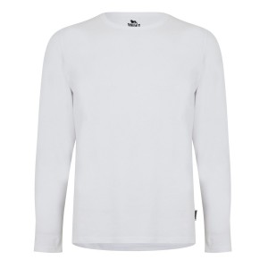 Tricko Lonsdale Long Sleeve Panske Biele | SK-CW3245097