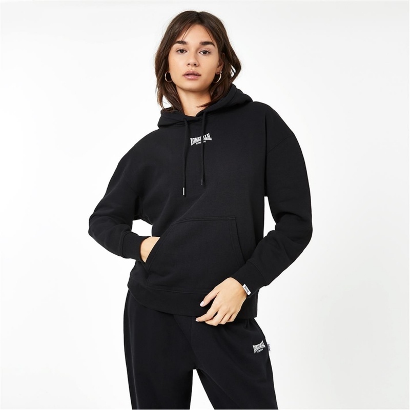 Mikina s Kapucnou Lonsdale Heritage Lonsdale Damske Čierne | SK-CZ3521689