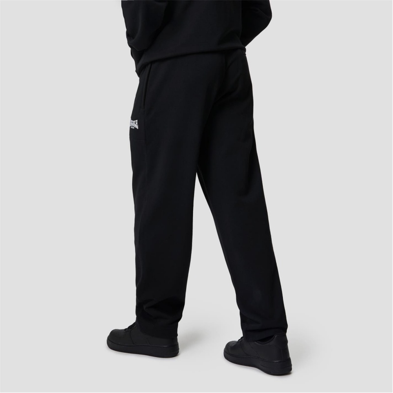 Nohavice Lonsdale Heavyweight Jersey Jogging Panske Čierne | SK-MB1359748
